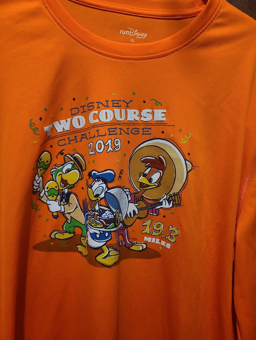 2019 Run Disney Walt Disney World Marathon Long Sleeve Shirt three Caballeros - Picture 2 of 5